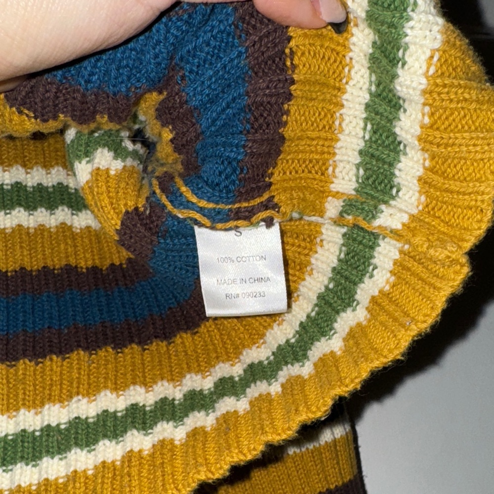 La Hearts Multicolor Striped V-Neck Sweater - Picture 5 of 5